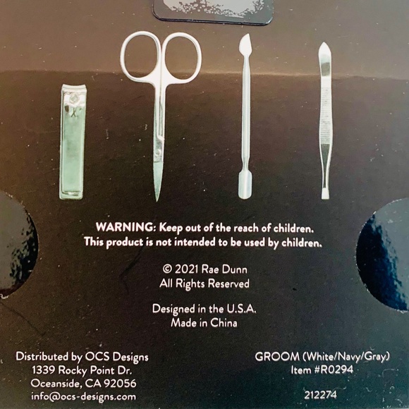 Rae Dunn GROOM 5 Piece Manicure Set - Picture 3 of 4